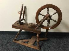 A spinning wheel