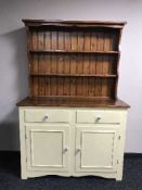A painted pine kitchen dresser