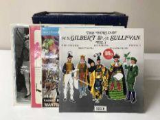 A box and case of LP records and 78's inc.