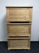 Three pine blanket boxes