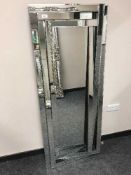 An all glass contemporary mirror,