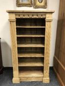 A set of open shelves