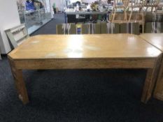 A large Gothic revival oak library table