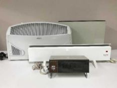A vintage Hoover 2000 heater and five other assorted heaters,