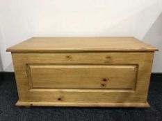 A pine blanket box