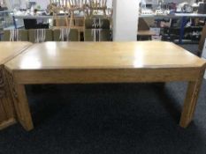 A large Gothic revival oak library table