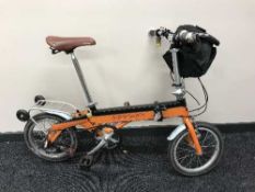 A folding Gallego electric bike.
