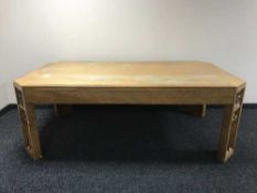 A large Gothic revival oak library table