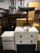 A Victorian work table,