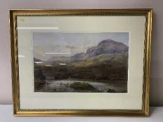 Edward Arden : Mountain scene, watercolour,
