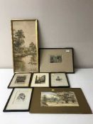 Five unframed watercolour studies, The Lake District etc,