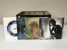 A leather storage box containing LP's incl.