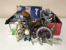 A box containing Star Wars vehicles and figures, Corgi,
