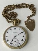 A 9ct gold J.W. Benson open faced pocket watch, 71.6g.