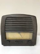 A mid 20th century GEC bakelite cased valve radio