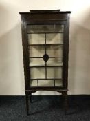 A late Victorian mahogany display cabinet