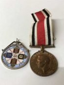 A Victorian 1887 crown with enamelled decoration,