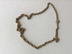 A 9ct gold chain necklace, 19.