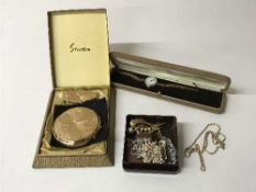 A 9ct gold rope-twist chain, 3.