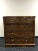 A Victorian mahogany five drawer chest