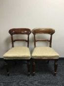 Six Victorian mahogany dining chairs