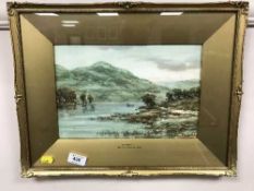 John Hamilton Glass S.S.A. : Loch Etive, watercolour, signed, framed.
