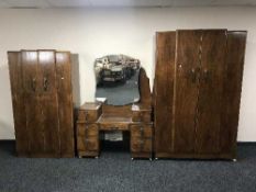 An early 20th century three piece bedroom suite