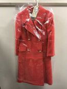 A vintage Aquascutum lady's red coat