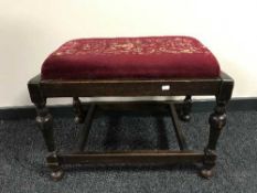 A large oak over sized footstool