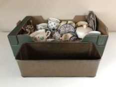 A copper trough together with three Dendy Saddler prints,