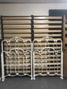 Two x 3' metal bed frames