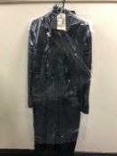 A Barbour Breathables blue rain coat, size small,