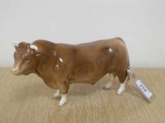 A Beswick figure - Limousin Bull, model 2463B, gloss.