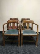 Four early 20th century armchairs