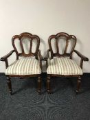 A pair of Victorian style armchairs