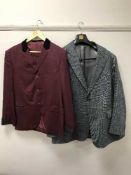 A full rail of gent's suits, tweed jackets,