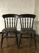 Seven miscellaneous pub chairs