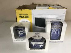 A box of boxed Ringtons china