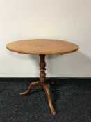 A Victorian pedestal table