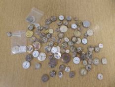 A quantity of vintage wristwatch movements including chronographs,