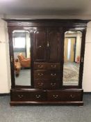 A Victorian mahogany compactum wardrobe