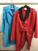 A full rail of winter coats, lady's coat,