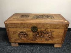 A camphor wood chest