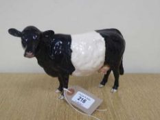 A Beswick figure - Belted Galloway Cow, model 4113A, gloss.