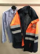 A part rail of postman uniforms