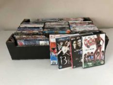 A box of DVDs