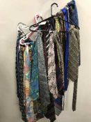 Three boxes of a large quantity of ties