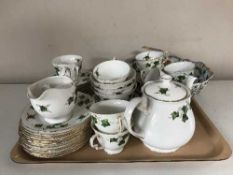 A tray of Colclough tea service and a Masons fruit bowl