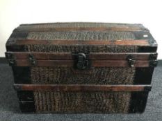 An antique domed topped trunk