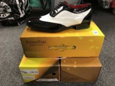 Three boxed pairs of gents Rossellini dress shoes